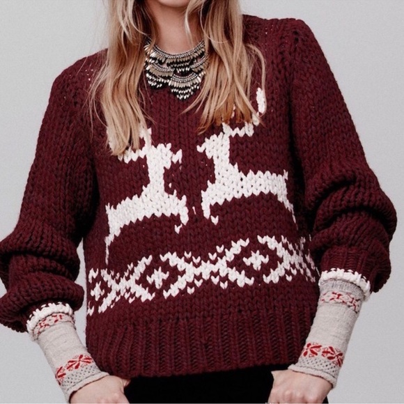 Free People Prancer and Dancer Sweater - Picture 2 of 9